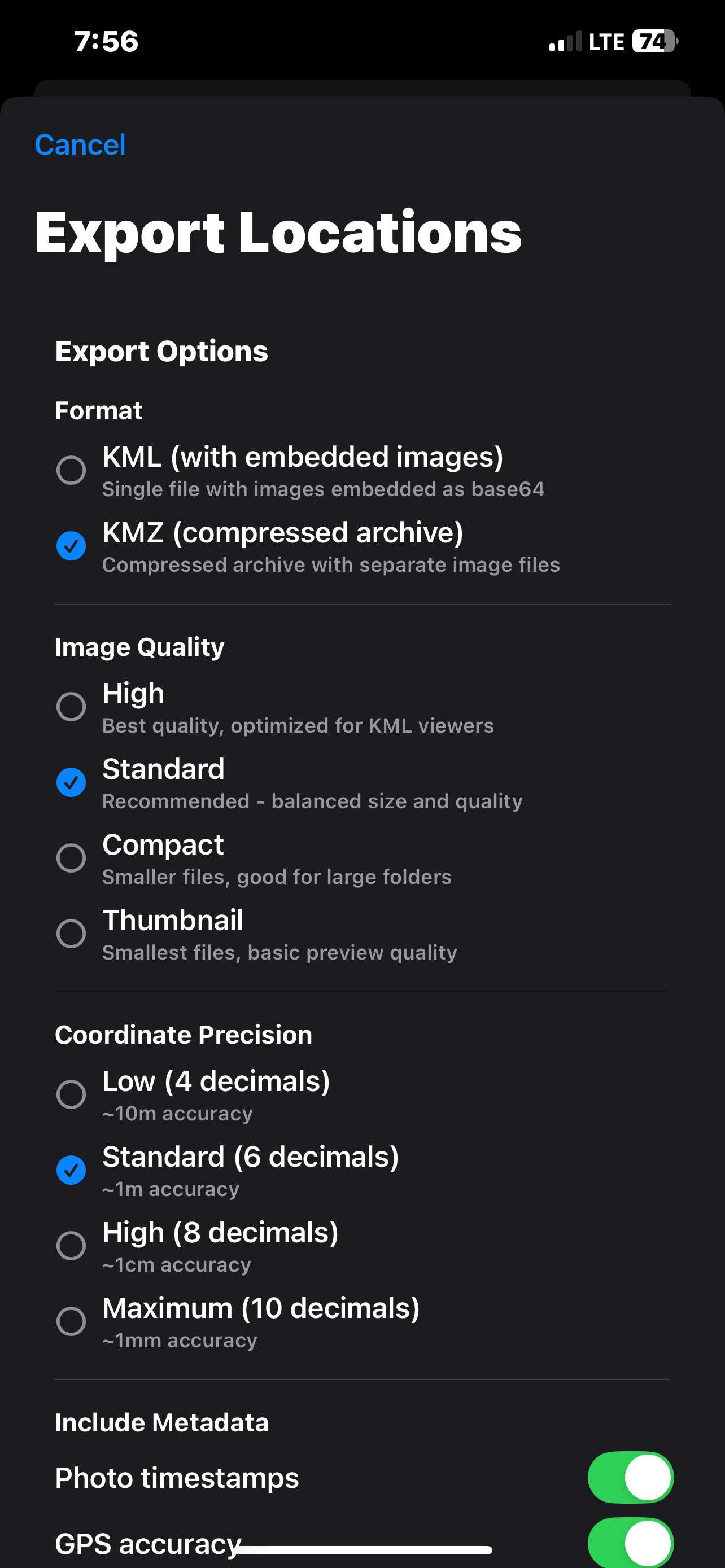 Export Options - Export to Google Earth and mapping software